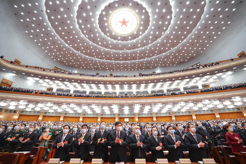 第十三届全国人民代表大会第五次会议在北京人民大会堂开幕（2022年3月5日摄）。新华社记者 邢广利 摄.jpg